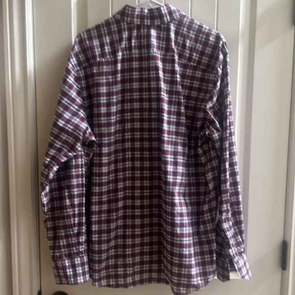 Maker & Company Mens Seersucker Blue Plaid Buttonfront Shirt-Size L like new - Picture 4 of 6